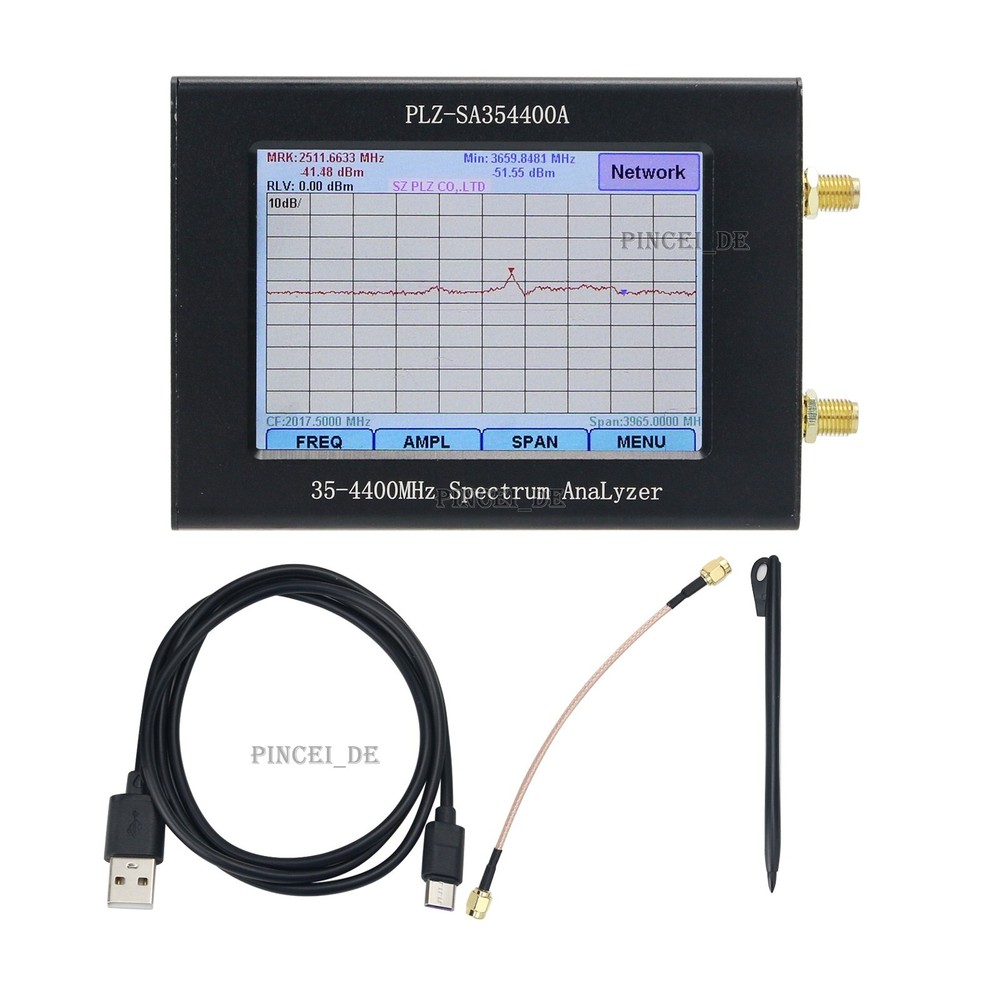 35-4400MHz Spectrum Analyzer w/ Tracking Source Network Analyzer Touching Screen