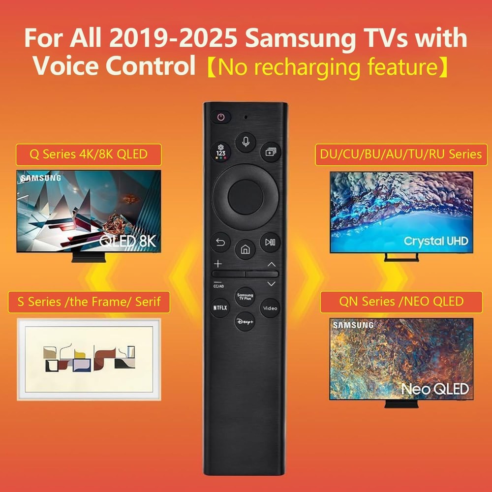 Replacement for Samsung TV Remote, All 2019-2025 regular, black