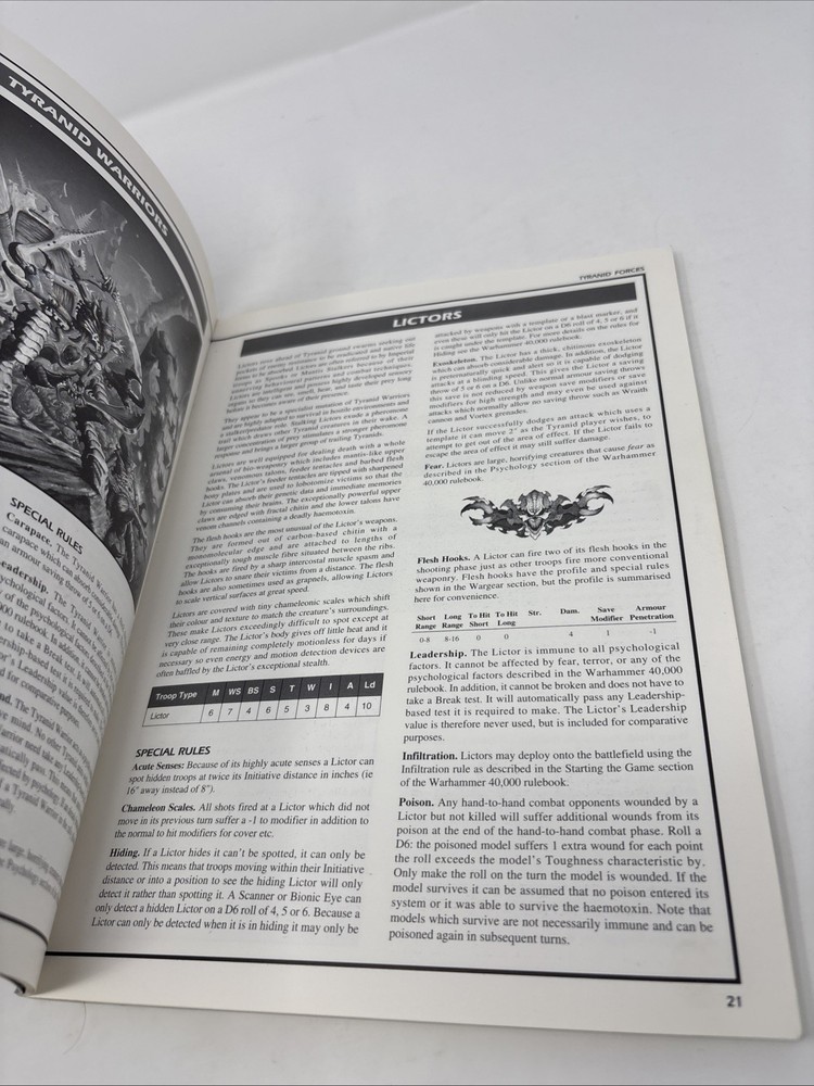 Games Workshop Paperback Codex Tyrandis Warhammer 40,000 Very Good Condition