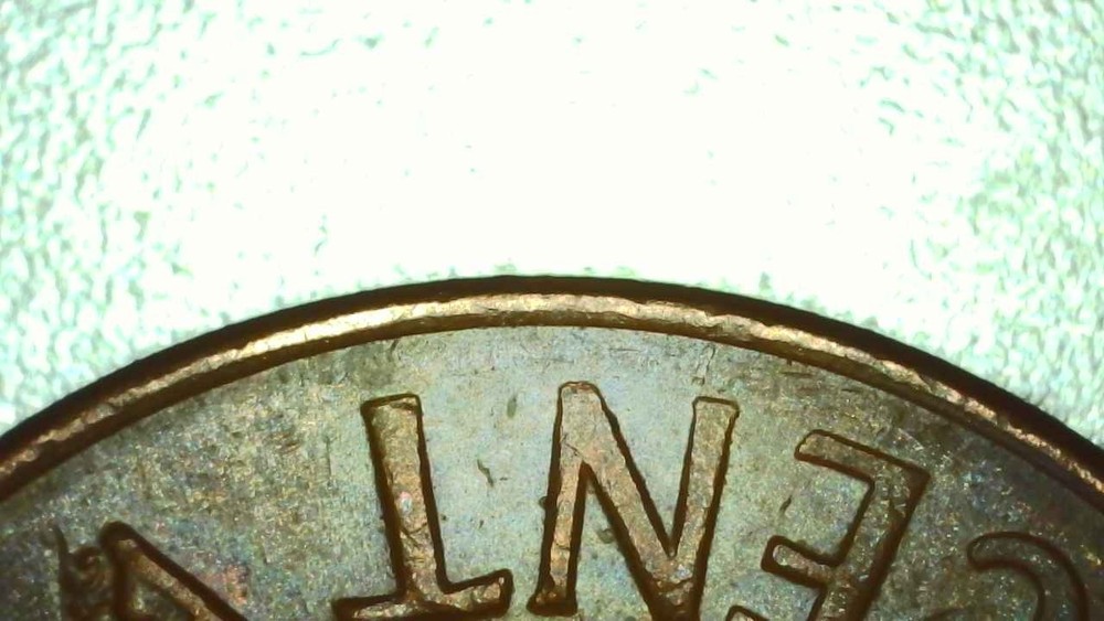 1969 D Lincoln Cent Multiple Errors: Struck thru, Tilted Collar, Dblg Columns +