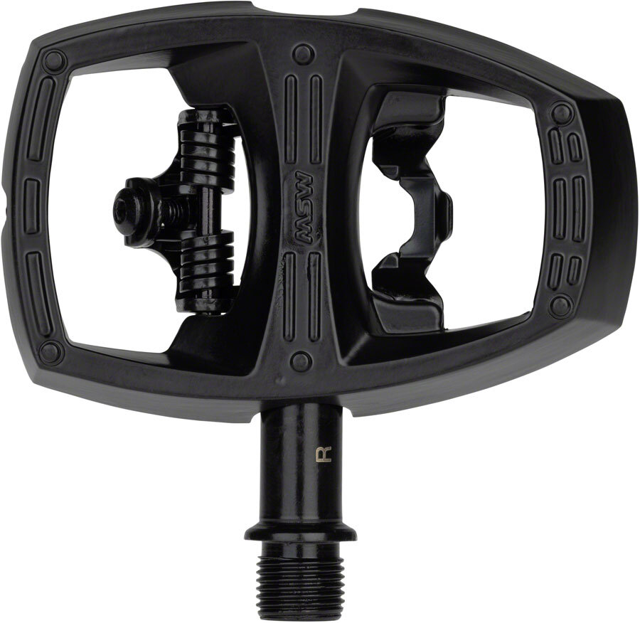 MSW Flip I Pedals - Single Side Clipless with Platform, Aluminum, 9/16",