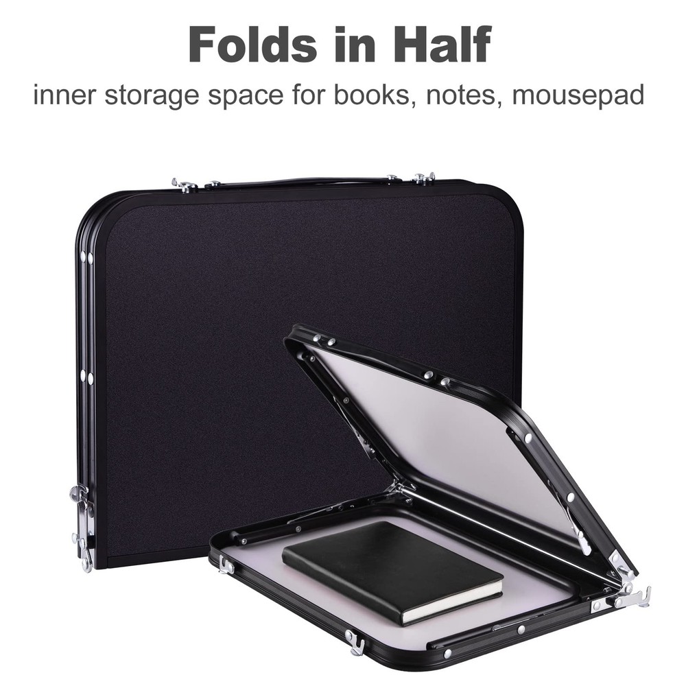 Foldable Laptop Desk, Bed Table for Study & Reading, Portable Mini Picnic Tab...