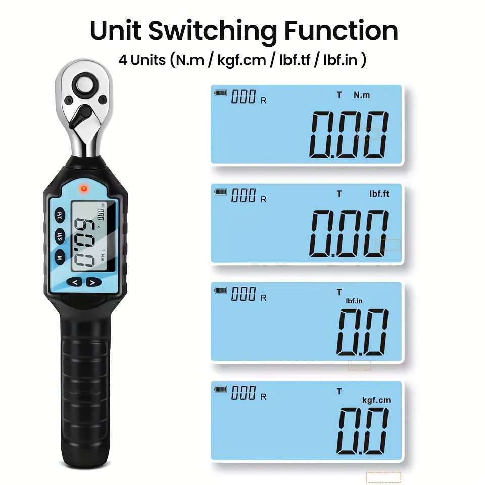 1/4" 3/8" 1/2" MINI Digital Torque Wrench Torque Spanner Hand Tools Bicycle Car