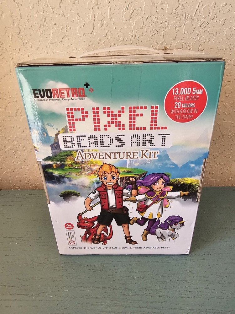 EvoRetro Pixel Beads Art Adventure Kit-Very Good