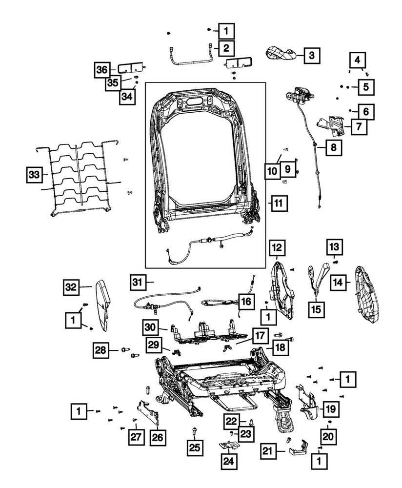 Genuine Mopar Front Seat Cable 68372439AC
