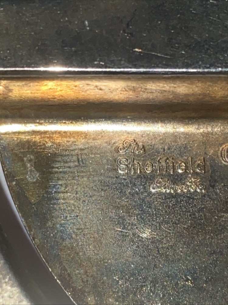 SHEFFIELD SILVER PLATED PINECONE TIPPED TRIDENT SPOON REST /