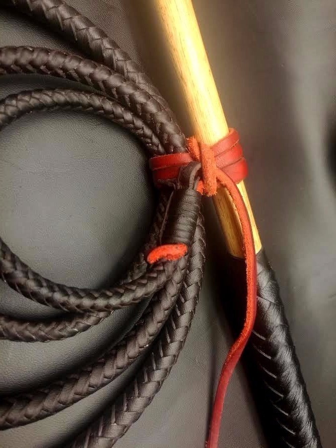 6ft 8 plait Kangaroo leather Stock whip Stockwhip