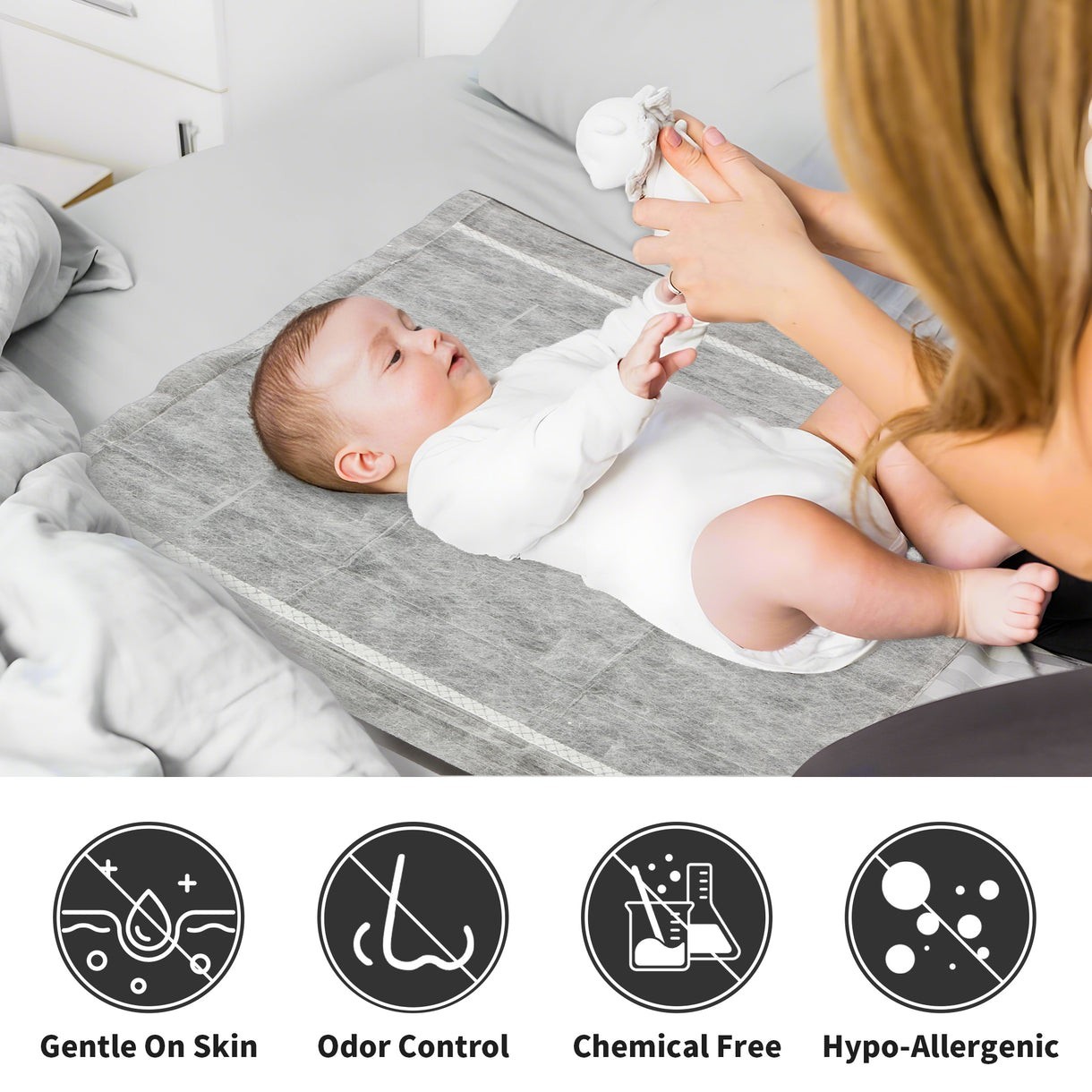 30 Pack XL Charcoal Odor-Control Dog Pee Pads 28"x34", Disposable Puppy Training