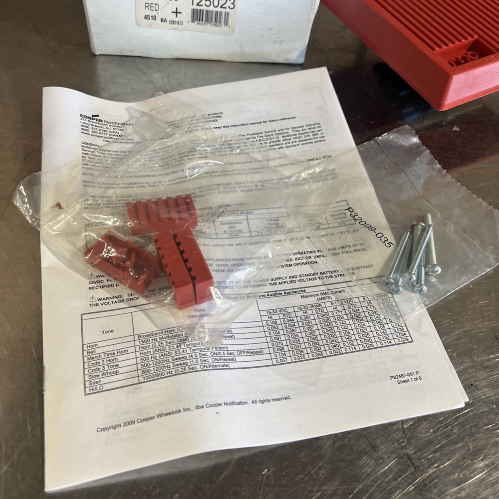 Cooper MT1224R Multitone Signal Speaker Nos Surplus