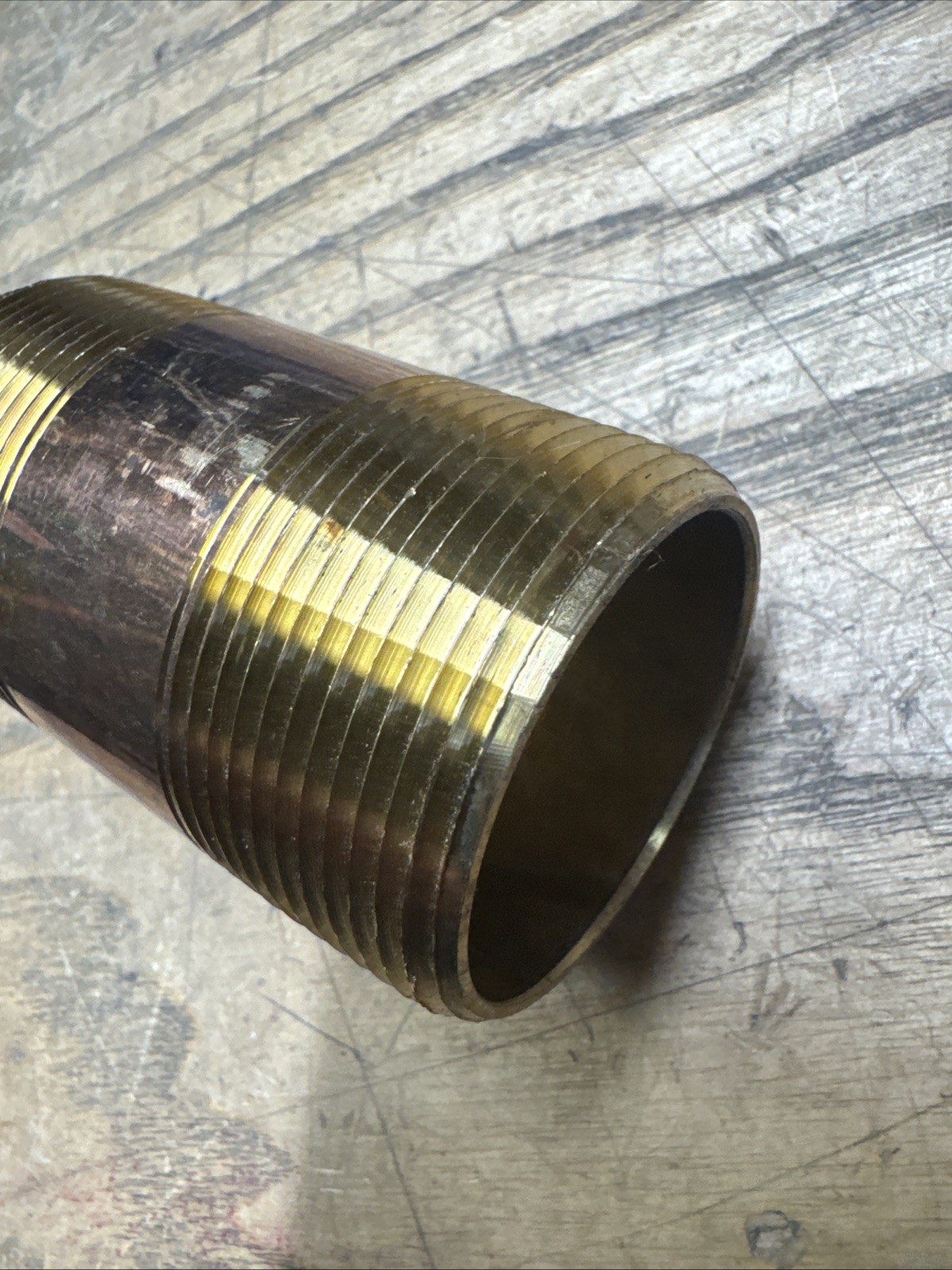 1-1/2" Mnpt X 3" Length TBE Brass Pipe Nipple 1J3979-D10