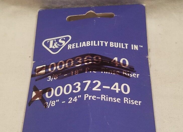 T&S Brass 000372-40 Riser, 3/8 Npt, 24" Length