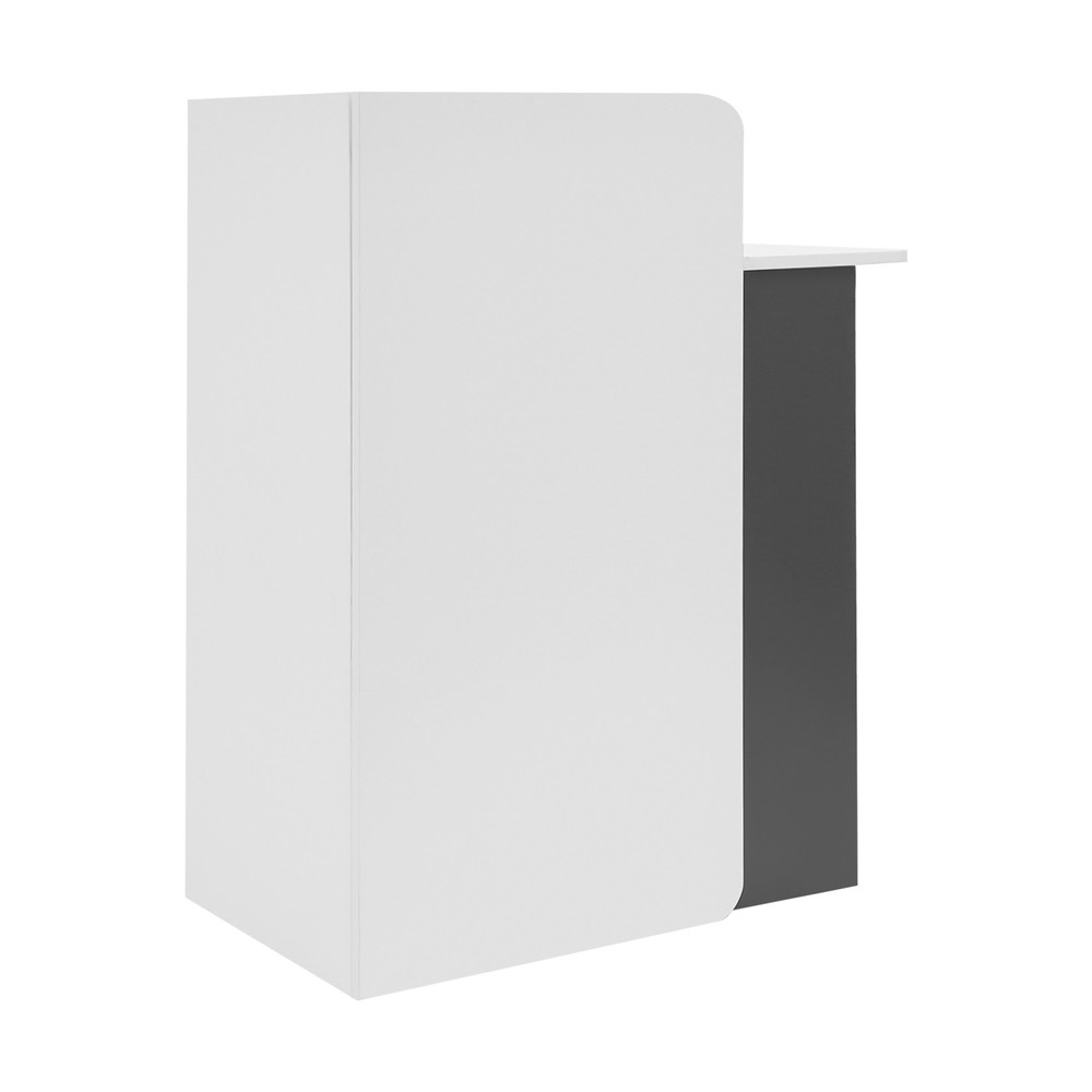 Modern Front Desk Reception Counter, Reception Desk for Salons with LED Light