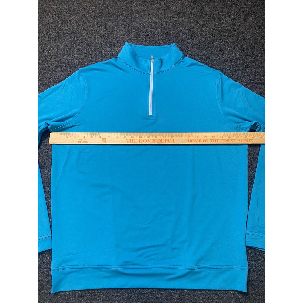 Peter Millar Perth 1/4 Zip Pullover Blue Mens Large MS24EK40B Performance Golf