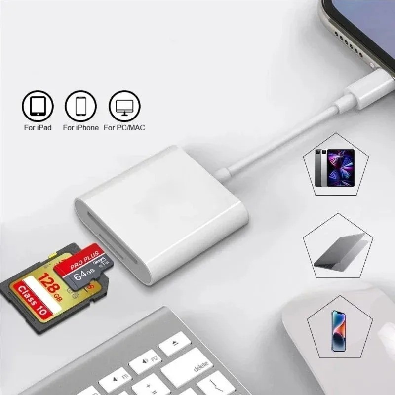 Mini Lighting Connector SD TF Memory Card Readers Adapters For Iphone OTG