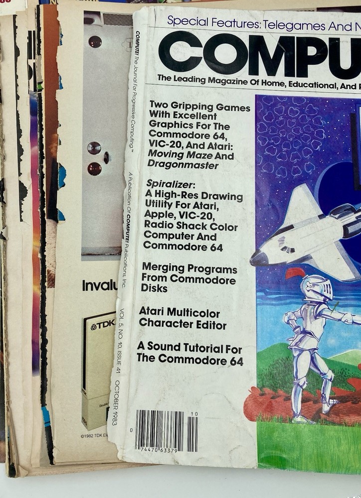 Vtg Lot Computer Magazines: PC Computing, COMPUTE! etc 1980s-90s, Advertisements