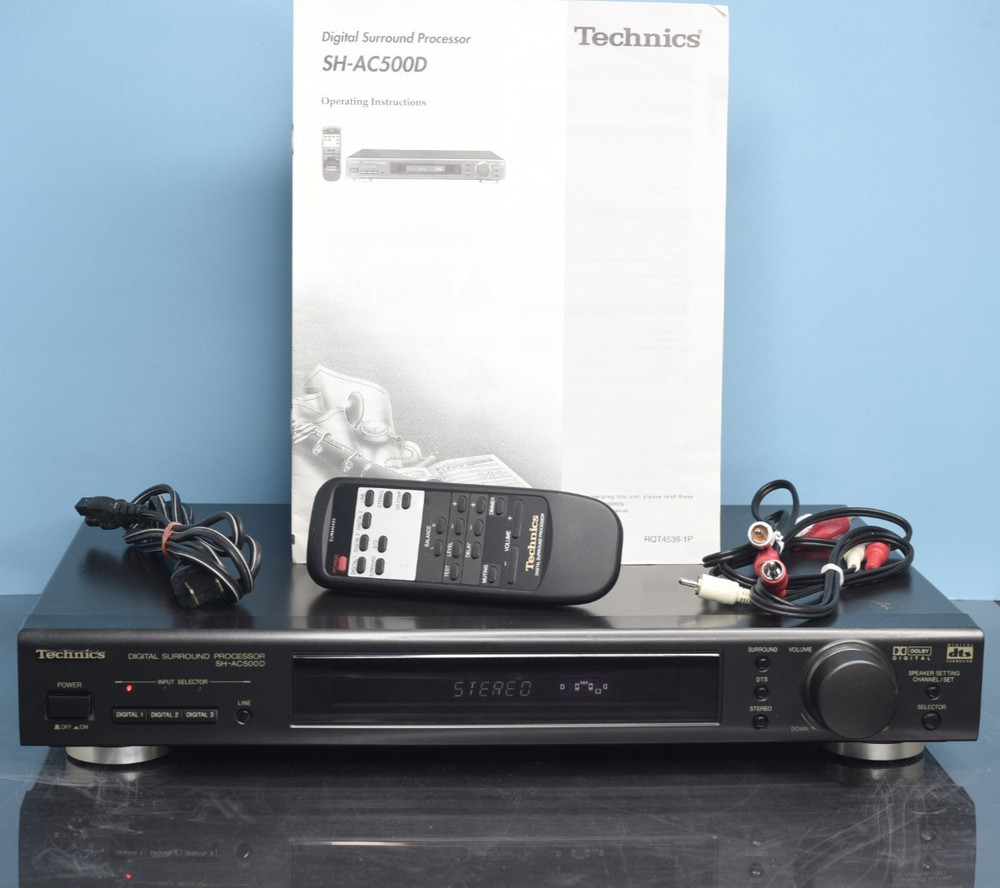 Technics SH-AC500D Digital Surround Processor Dolby AC-3 DTS w/ Remote, Manual +