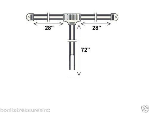 FM Dipole Antenna HD Radio Male F Connector T Shaped US Seller Fast Free US Ship