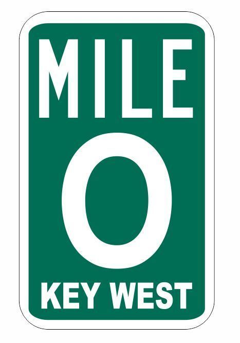 Key West Mile Marker 0 Sticker Decal