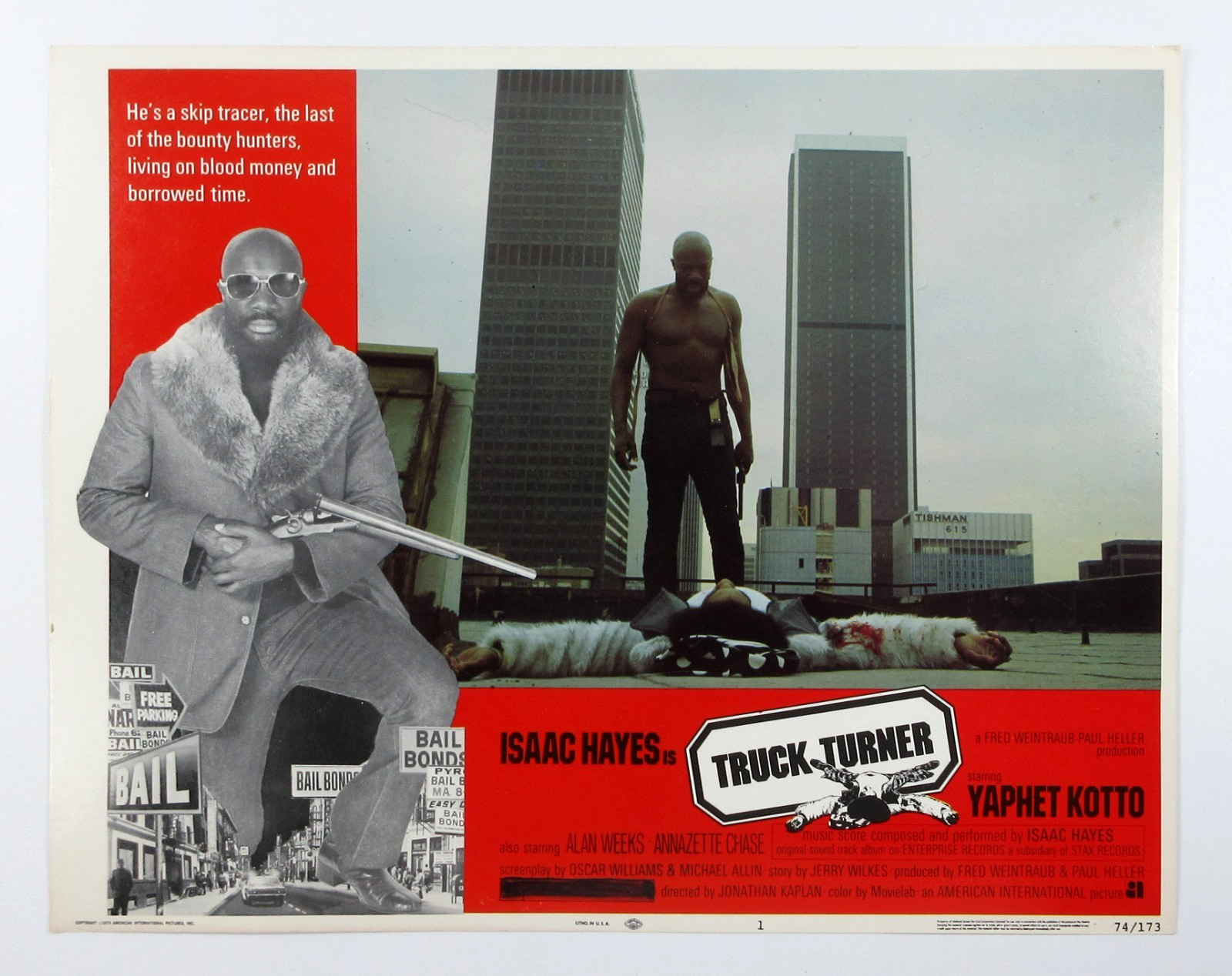 Blaxploitation Film Movie Truck Turner Isaac Hayes Original Lobby Card Set 1974