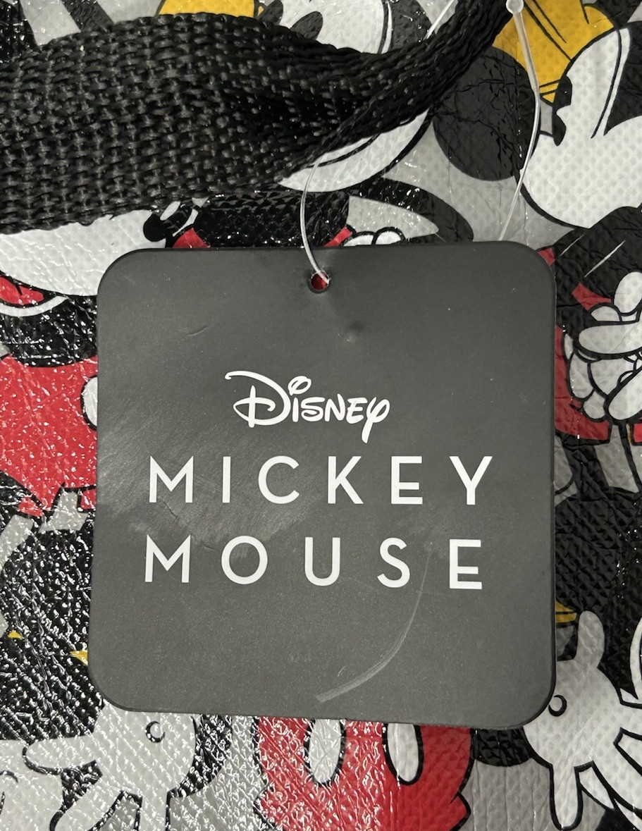 Disney Mickey Mouse Reusable Tote Bag Big 19x17x7 Multi Color Brand New