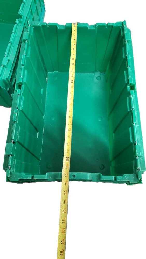 Container Tote & Bin -Attached Lid -Reusable Transport Packaging Storage System