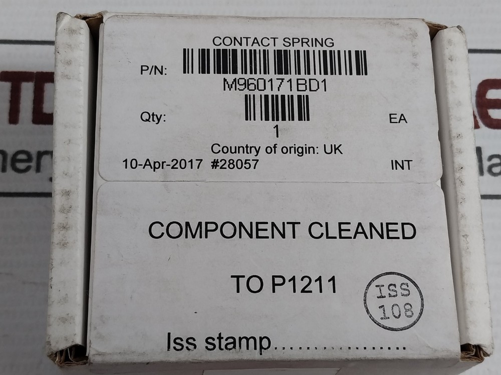 WATERS M960171BD1 Spring Contact