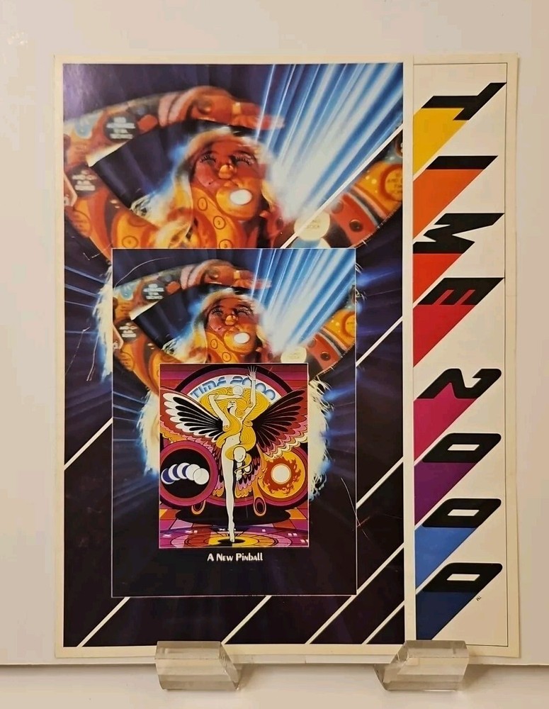 Atari Time 2000 Pinball Machine FLYER 1977 Ad Promo Insert Brochure Original