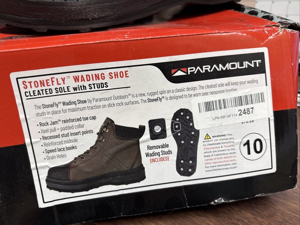 Paramount StoneFly Cleated Sole Snow Boots with studs size 10