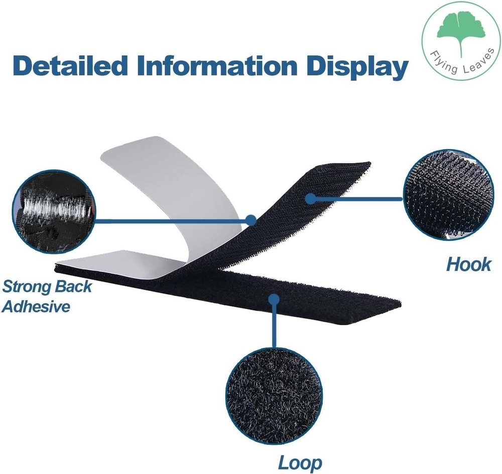 Robust Nylon Hook and Loop Strips - Multi-Size Adhesive Fasteners for Every Need