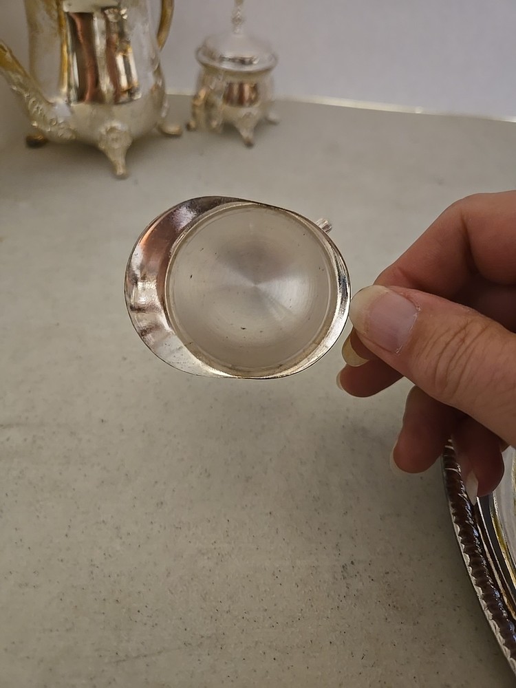 4 Pc. Silver Plated Mini Coffee Set