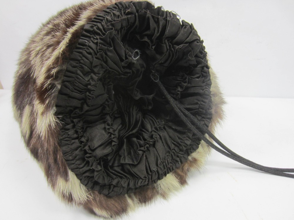 1920's Real Skunk Fur Muff