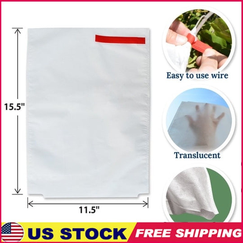 50pcs Garden Fruit Protect Mesh Bags Insect Bird Net Drawstring Non-woven New