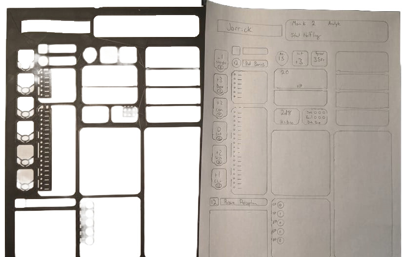 D&D Character Sheet Stencil