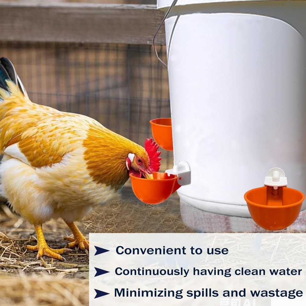 8pcs Large Automatic Chicken Waterer Cups | Chicken Water Feeder Suitable for...