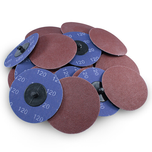 200 Pack - 3" 120 Grit A/O Quick Change Sanding Disc Black Hawk, Type R Roloc