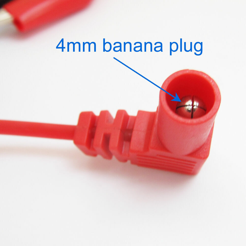 1set Injection Insulation 90°Banana Plug Silicone Test Cable for Multimeter