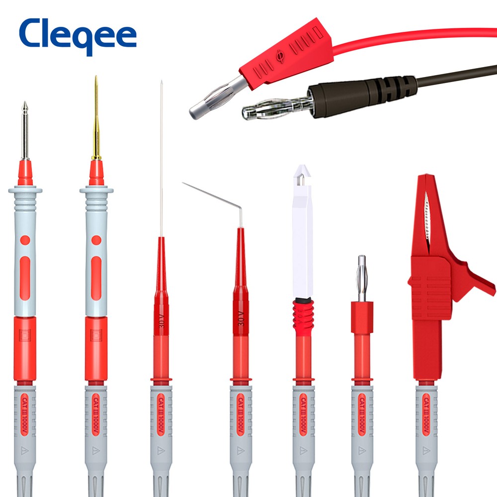 Back Probe Set Multimeter Test Leads Kit with Replaceable Probes Set Banana Plug