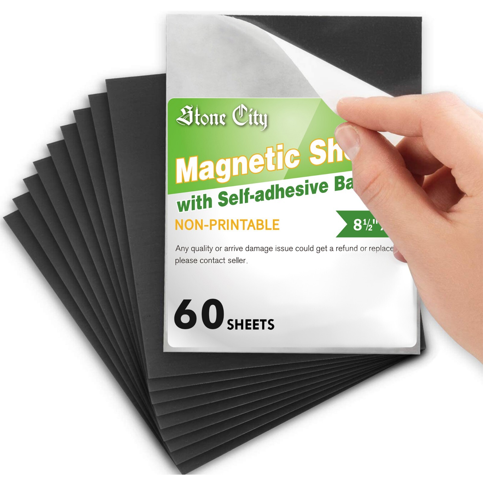 60 PK Self-Adhesive Magnetic Sheets 8.5 x 11 Inch 20Mil Strong Flexible Thick