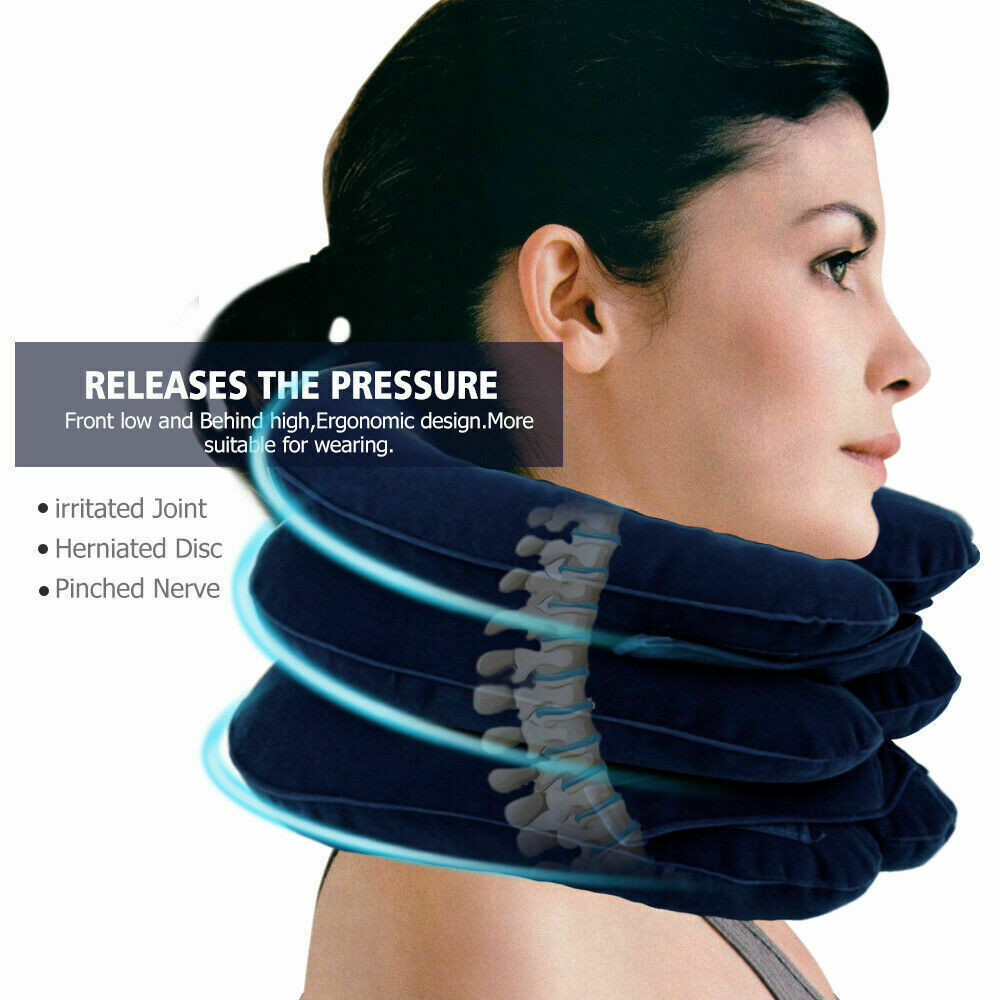 Cervical Neck Traction Device Inflatable Adjustable Neck Stretcher Neck US