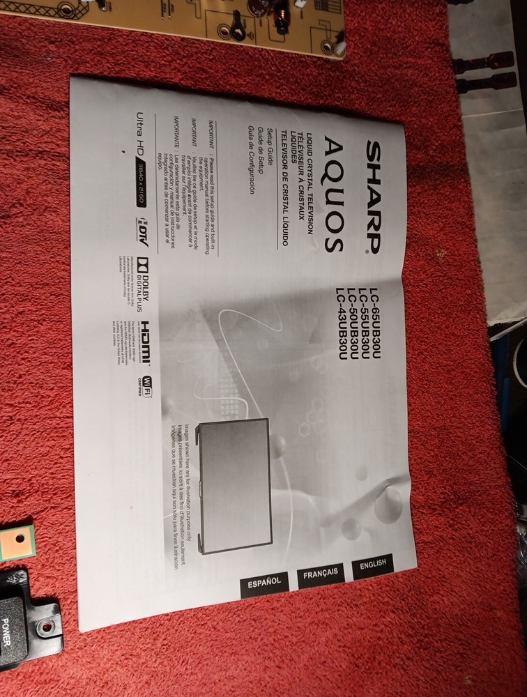 Sharp LC-55UB30U Plus More Models Repair Kit Version 1