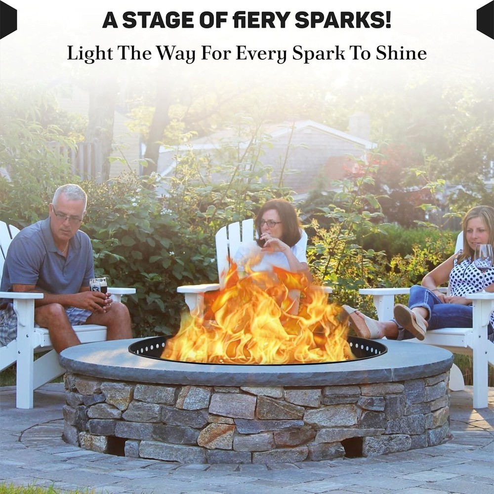 FEBTECH 48" Smokeless Fire Ring for Outdoor Fire Pits