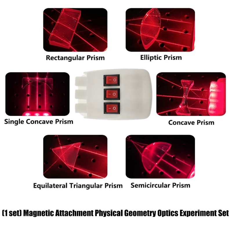 Student Physics Learning Set Geometric Optics Tools with Storage Case