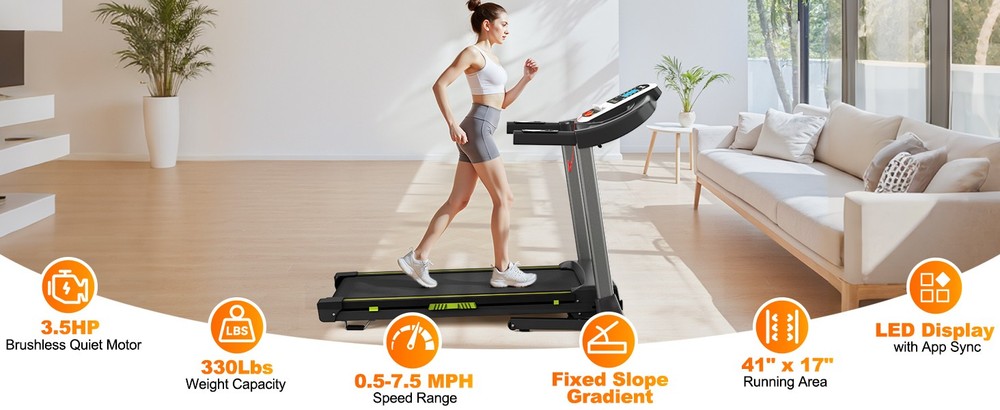 Foldable Under-Desk Treadmill For Home Use Remote-Controlled With LED Display