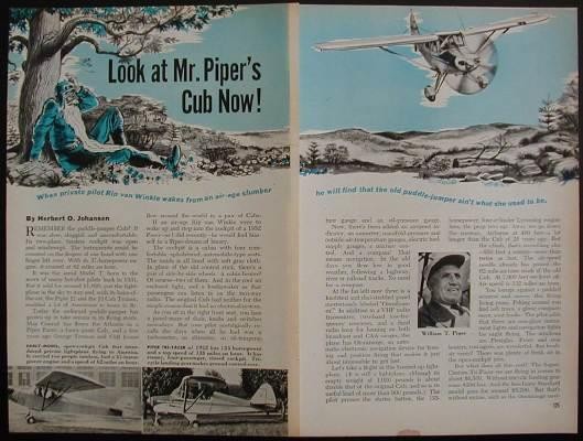 Piper Cub E2 & Tri-Pacer 1952 Comparision Report