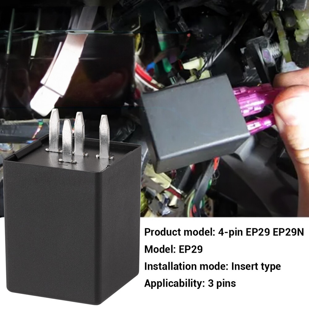 4-Pin EP29N LED Flasher Relay Fix Hyper Flash Turn Signal Decoder Load Equalizer