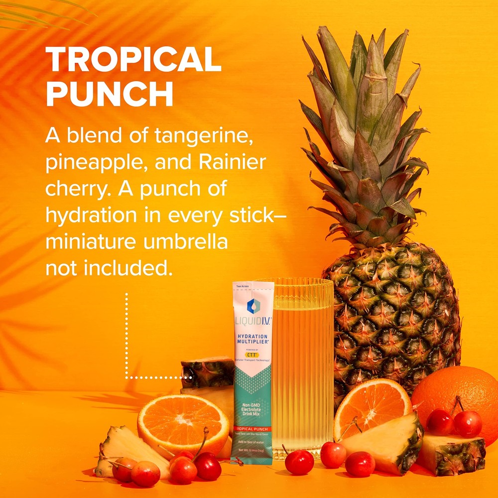 Liquid I.V. Hydration Multiplier Tropical Punch Hydration Powder 48 Packets