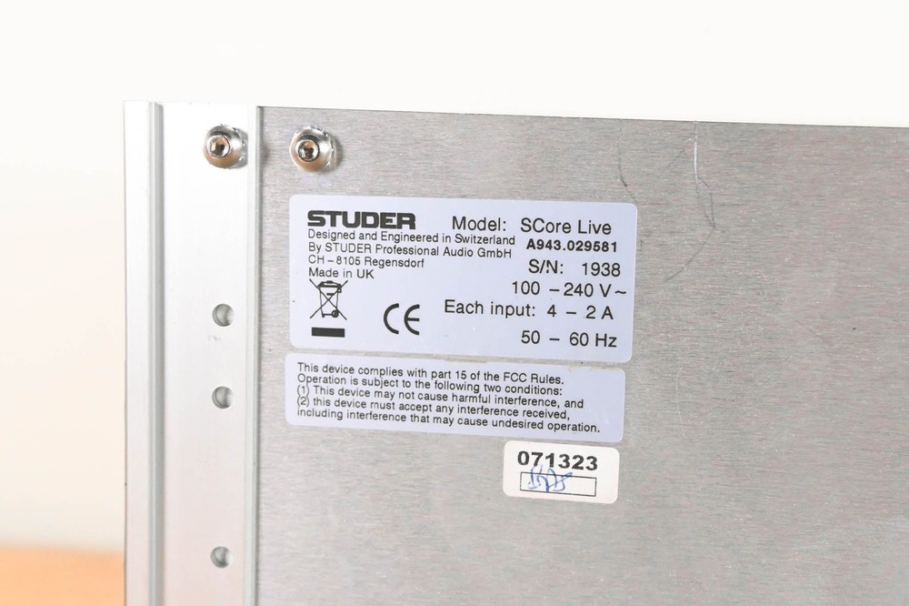 Studer SCore Live DSP Engine CG01A6F