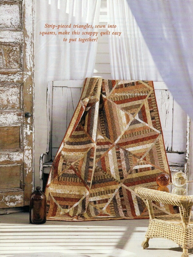 Rust & Brown Quilt Pattern Pieced LA