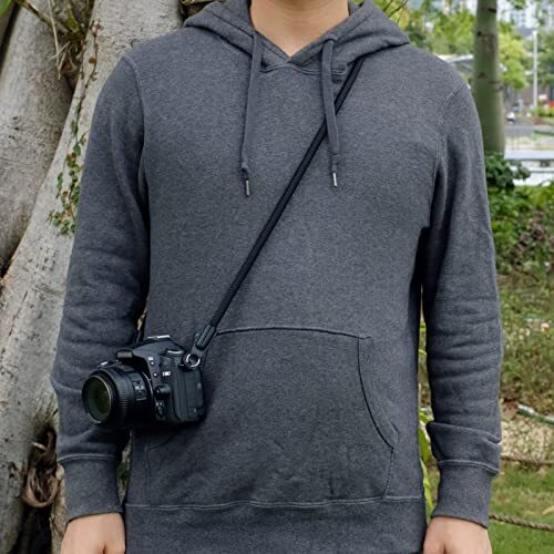 Camera Strap,Climbing Rope Camera Strap for Round Hole Interface DSLR SLR Black
