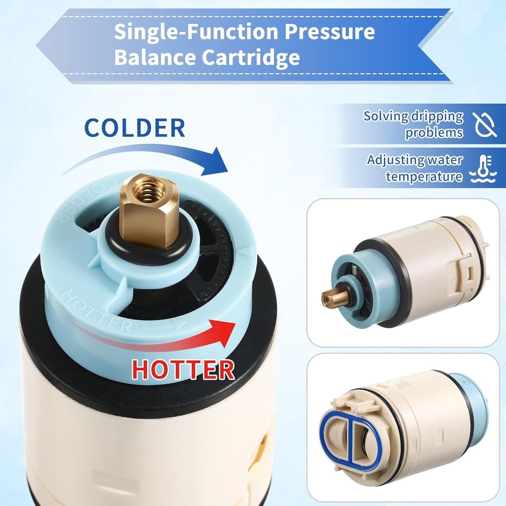 Single Function Pressure Balance Cartridge Replacement